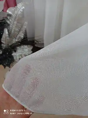 1, Kalite Düz Krep Tül Perde - Kurşunlu Tül