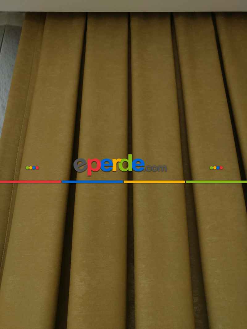 Soft Koyu Bej Fon Perde Geniş En (285)- Kapiçino