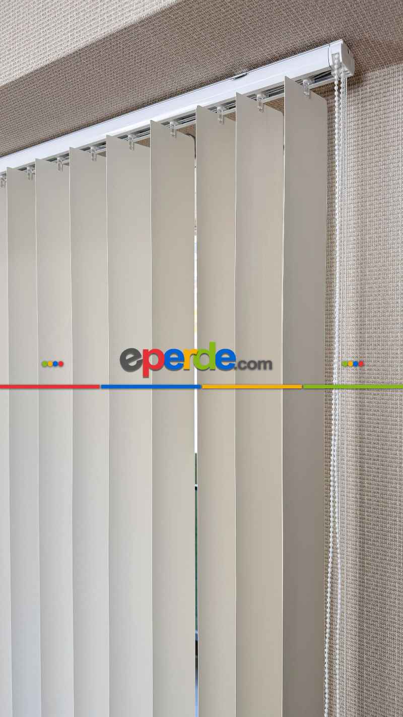 Krem Pvc Dikey Perde, Dikey Stor Perde