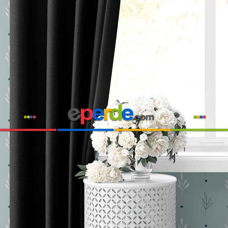 Blackout Karartma Tek Kanat Fon Perde Siyah