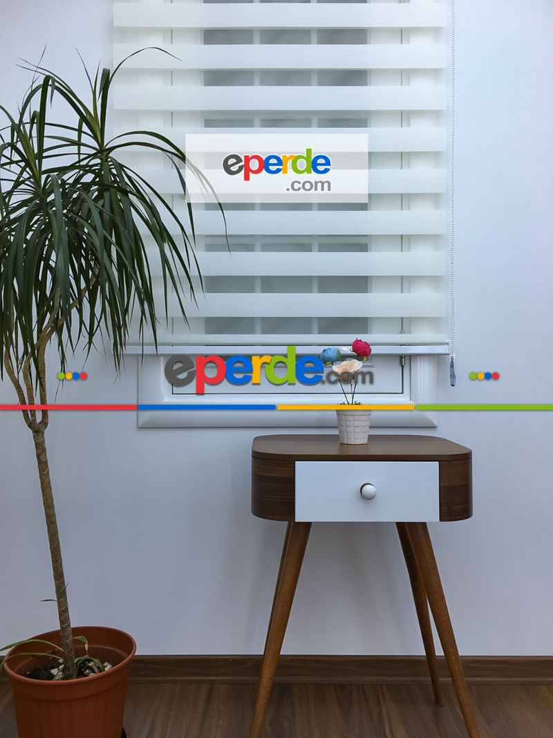 Mutfak - Zebra Perde - Düz Zebra Perde- Krem Açık