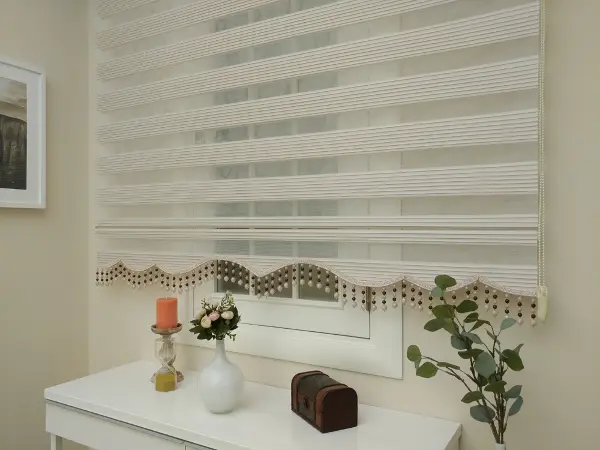 Salon Zebra - Zebra Perde - Dar Pileli Zebra Perde- Bej