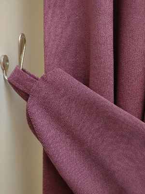 Gül Kurusu Düz Fon Perde Dökümlü- Gül Kurusu