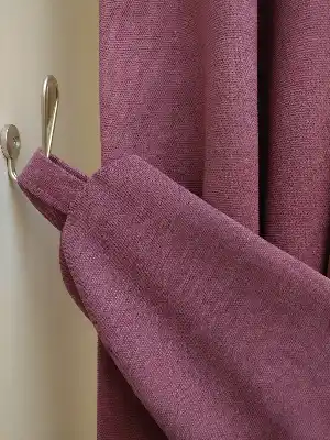 Gül Kurusu Düz Fon Perde Dökümlü- Gül Kurusu