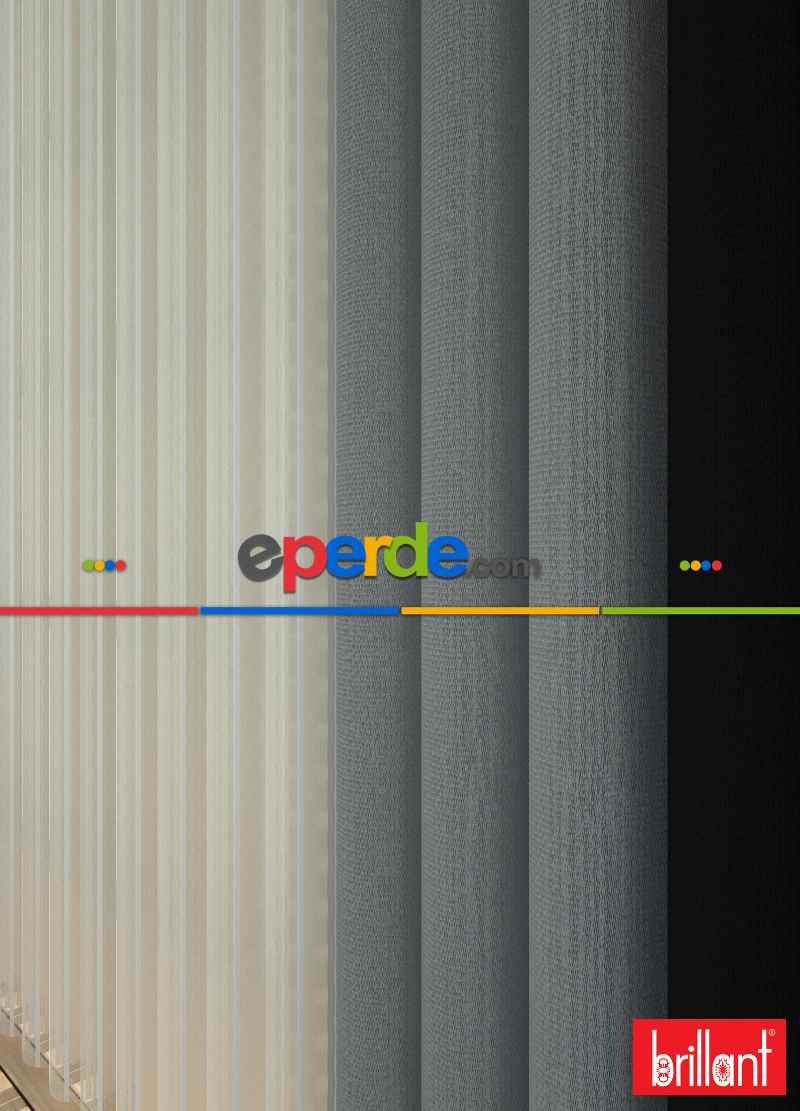 Brillant Akıllı Tül Siyah-gri Perde Tül Dikey Zebra Perde Düz 1. Kalite