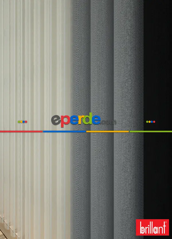 Brillant Akıllı Tül Siyah-gri Perde Tül Dikey Zebra Perde Düz 1. Kalite