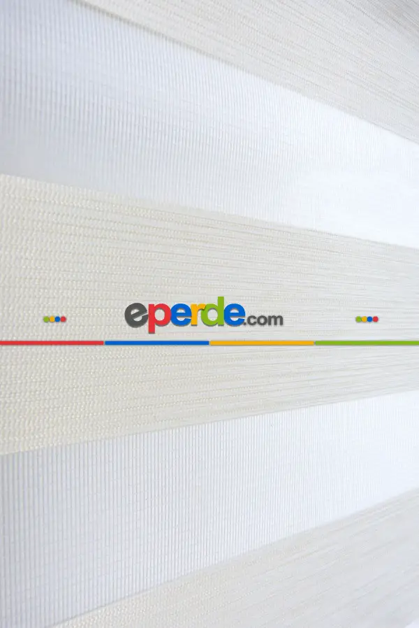 New Düz Zebra Perde- Krem Açık