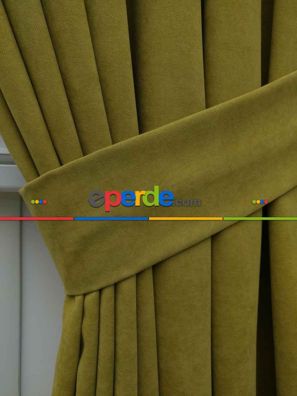 Açık Yeşil Düz Fon Perde (280 Eninde)- Açık Yeşil