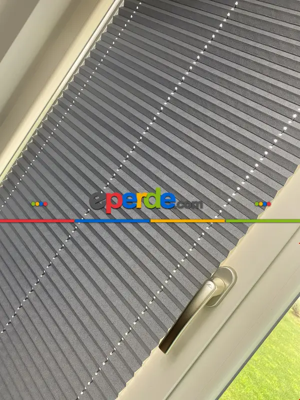 Plisel Perde, Gri Blackout Serisi Cam Balkon Perdesi 1. Kalite Matkapsız Montaj Yaylı Sistem