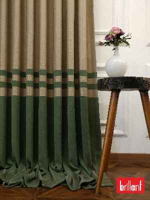 Brillant Süet Pano Fon Perde 180cm Yeni Sezon- Yeşil-bej