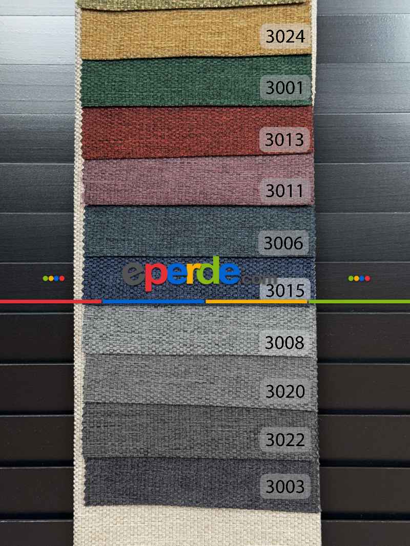 20 Renk Şönil Düz Fon Perde - Ağır Gramajlı Premium Kalite Serisi