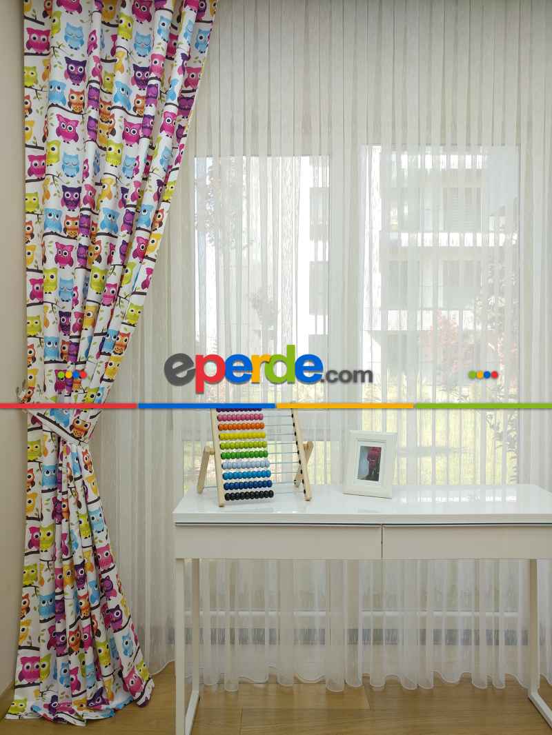 Uzay Desenli Fon Perde K734 Kumaşı Kalındır Duck Bezi Değildir.- Mavi-Sarı-Pembe-Mor