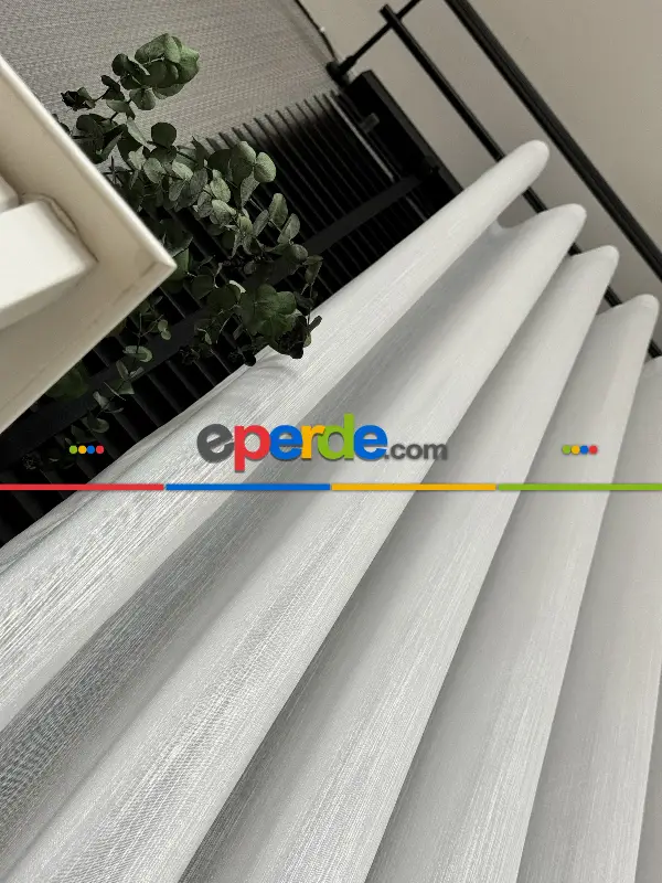 Mutfak Hafif Çizgili Tül Perde - Premium Serisi - Ürün Videosu Açıklamada Vardır