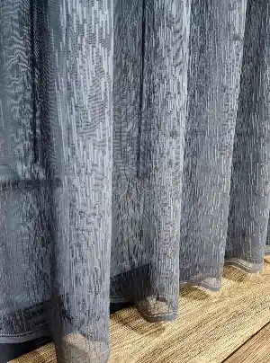 Yağmur Sade Düz Antrasit Gri Renkli Ütü İstemez Tül Perde