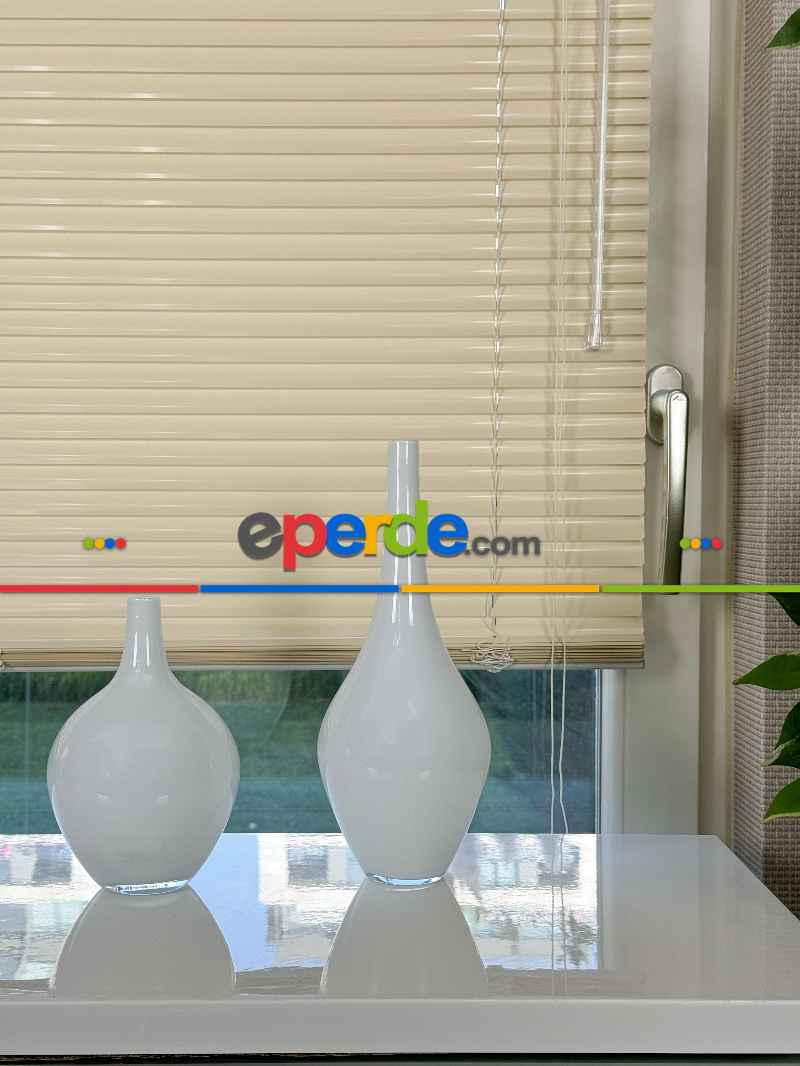 Krem Alüminyum Jaluzi Perde - 25mm