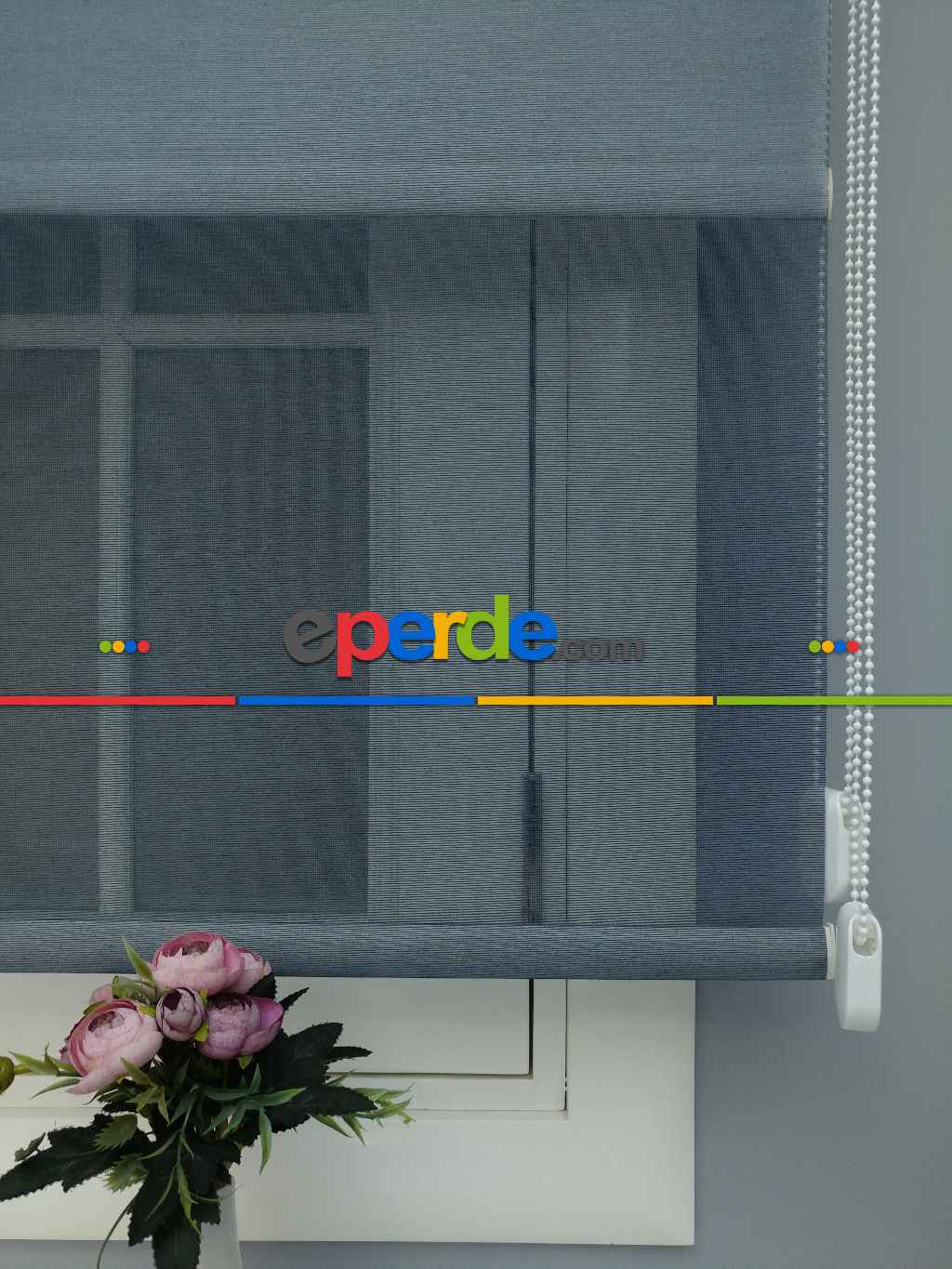 Çiftli Sistem Tül Stor- Lacivert