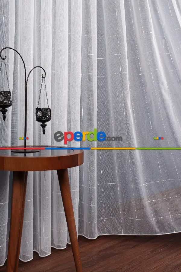 Zarif Nakış İşlemeli Tül Perde