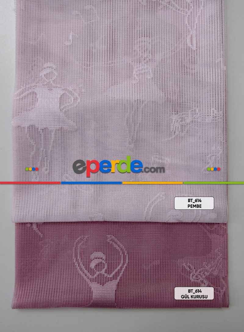 Kız Çocuk Odası Tül Perde - Balerin Desenli - Ütü İstemez - Özel Ölçü Sipariş