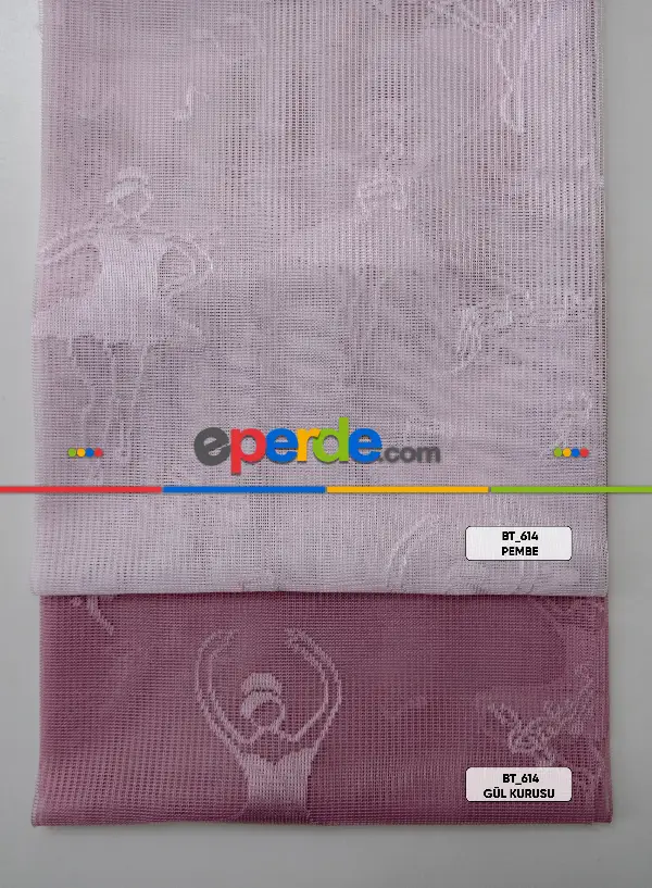 Balerin Desenli Ekru Renkli Kız Çocuk Odası İçin Tül Perde