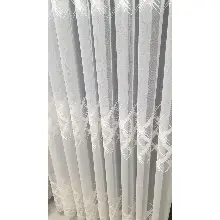 Desenli Tül Perde - Nakışlı Spor Geometri Desenli Salon Tül Perde - Ekru Açık Krem