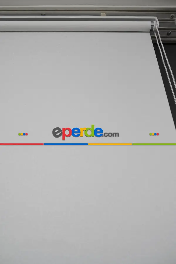 Salon Stor - Ekru Renk Lazer Kesim Mat Stor Perde (ister Düz - İster Lazer Kesimli Satın Alın)