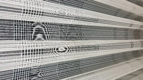 Mutfak - Yatay Çizgili Tül Ekose Tül Çizgi Tasarım Yeni Model Sade- Ekru