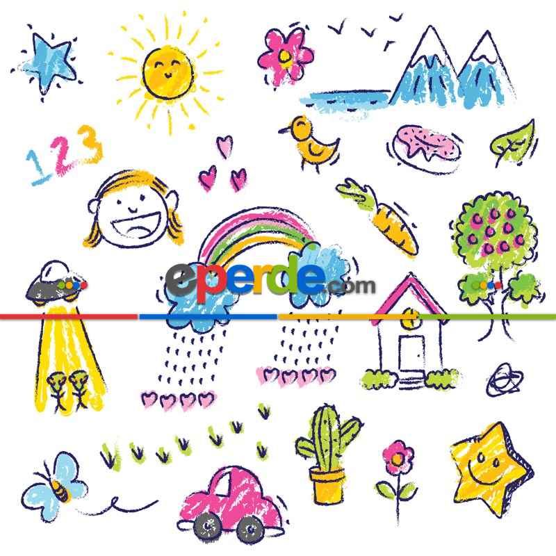 Çocuk Desenli Fon Perde Evm422 Kumaşı Kalındır Duck Bezi Değildir