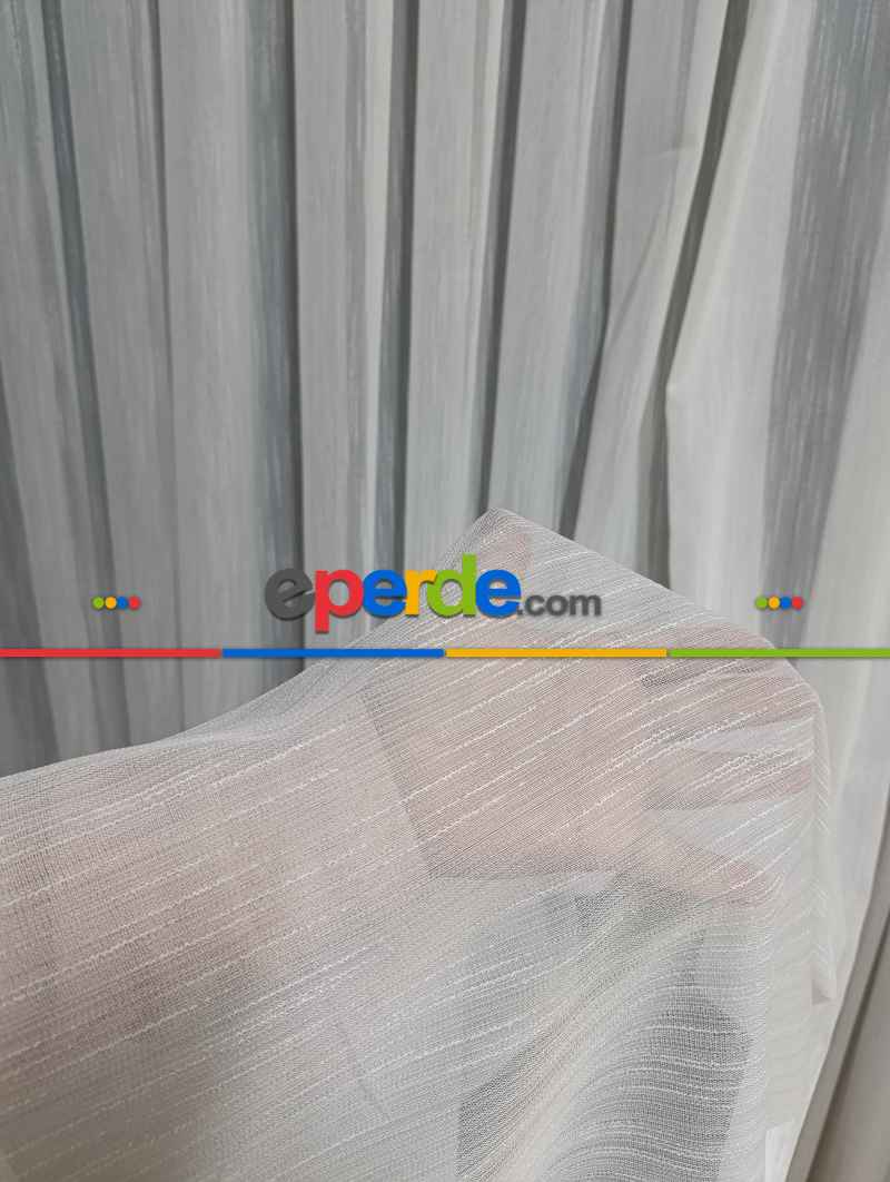 Lüx Bambu Vakko Şantuk Gramajlı Eteği Kurşunlu Ekru Tül