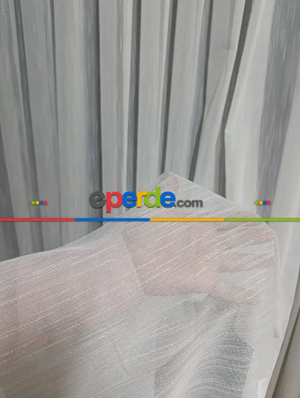 Poli Lüx Bambu Vakko Şantuk Gramajlı Eteği Kurşunlu Ekru Tül