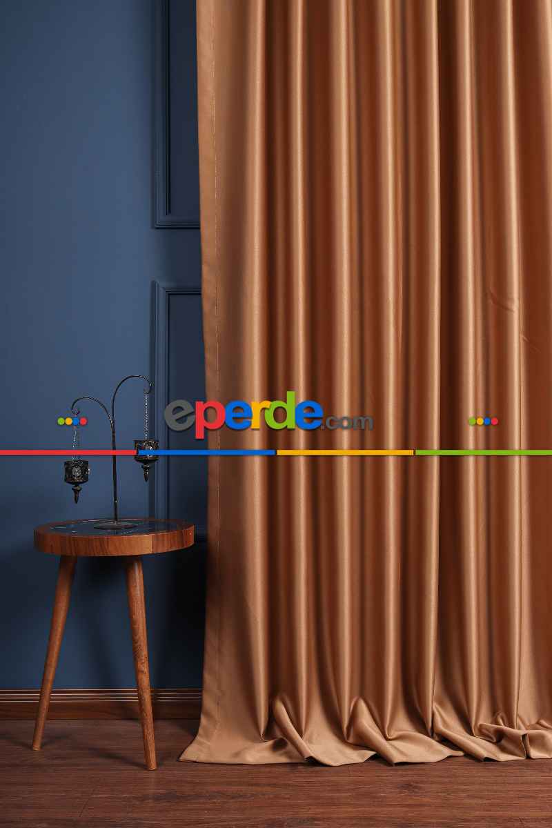 Caramel Işık Geçirmez Blackaut Fon Perde