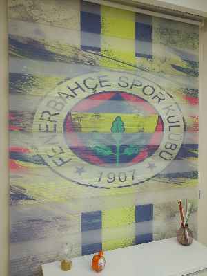 Çocuk Odası Fb Fenerbahçe Zebra Perde Taraftar Perde - Özel U.v. Baskı- Lacivert