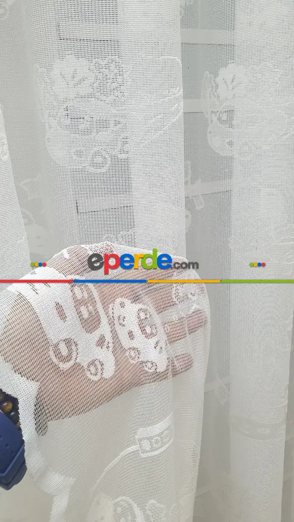 Araba Desen Modeli Desen Tasarım Erkek Çocuk Odası Tül Perde