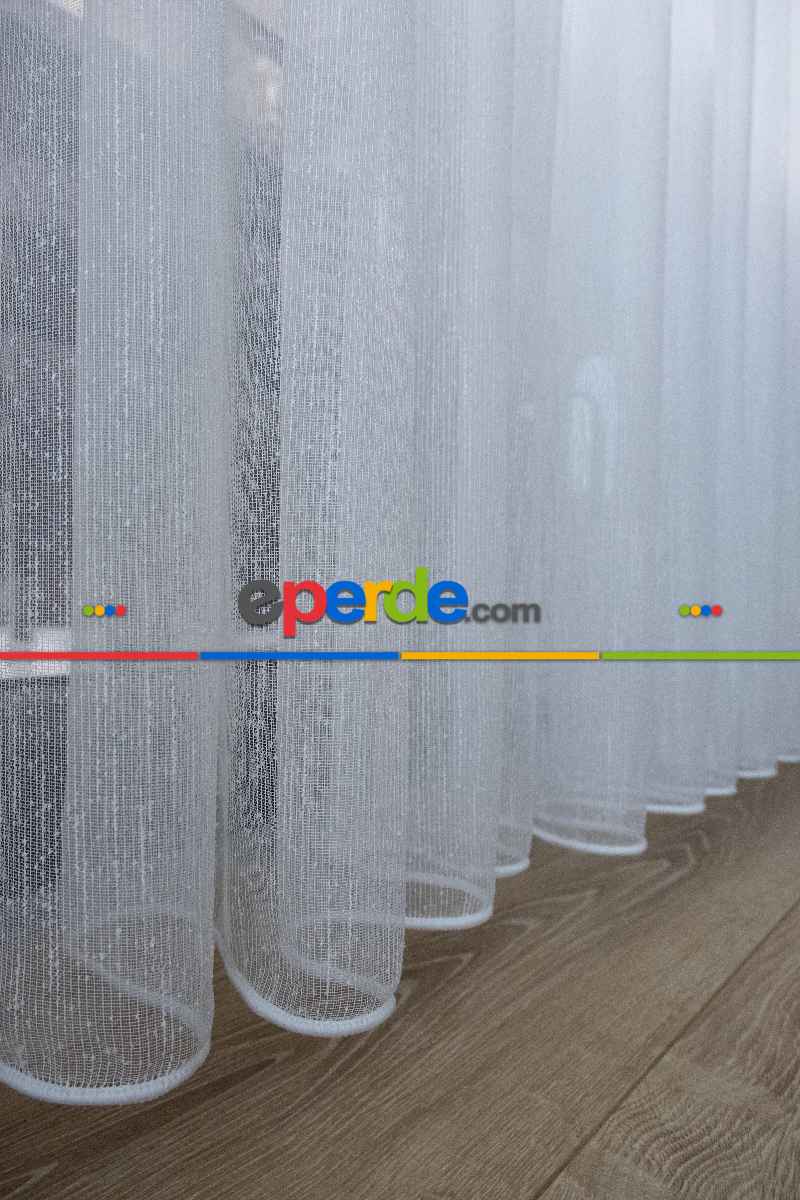 Mutfak - Şantuk İplikli Düz Tül - Ütü İstemez