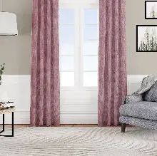 Yatak Odası - Kadife Dokulu Fon Perde Pilesiz Tek Kanat Gül Kurusu