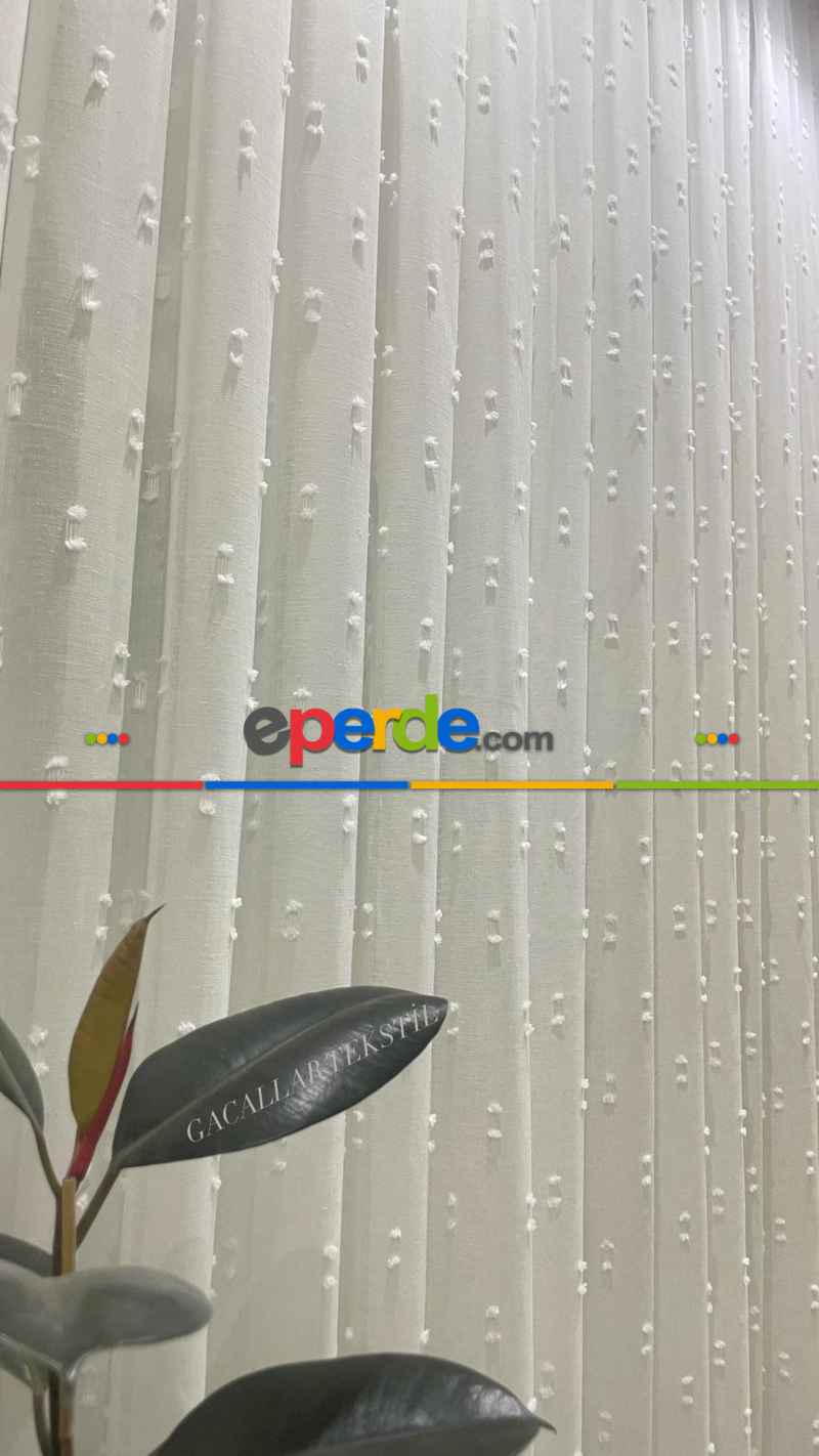 Platinum Şık Ürün Serisinden 1/3 Sık Pileli Orjinal Monaliza Tül Perde Ütü İstemez Ağır Gramajlı