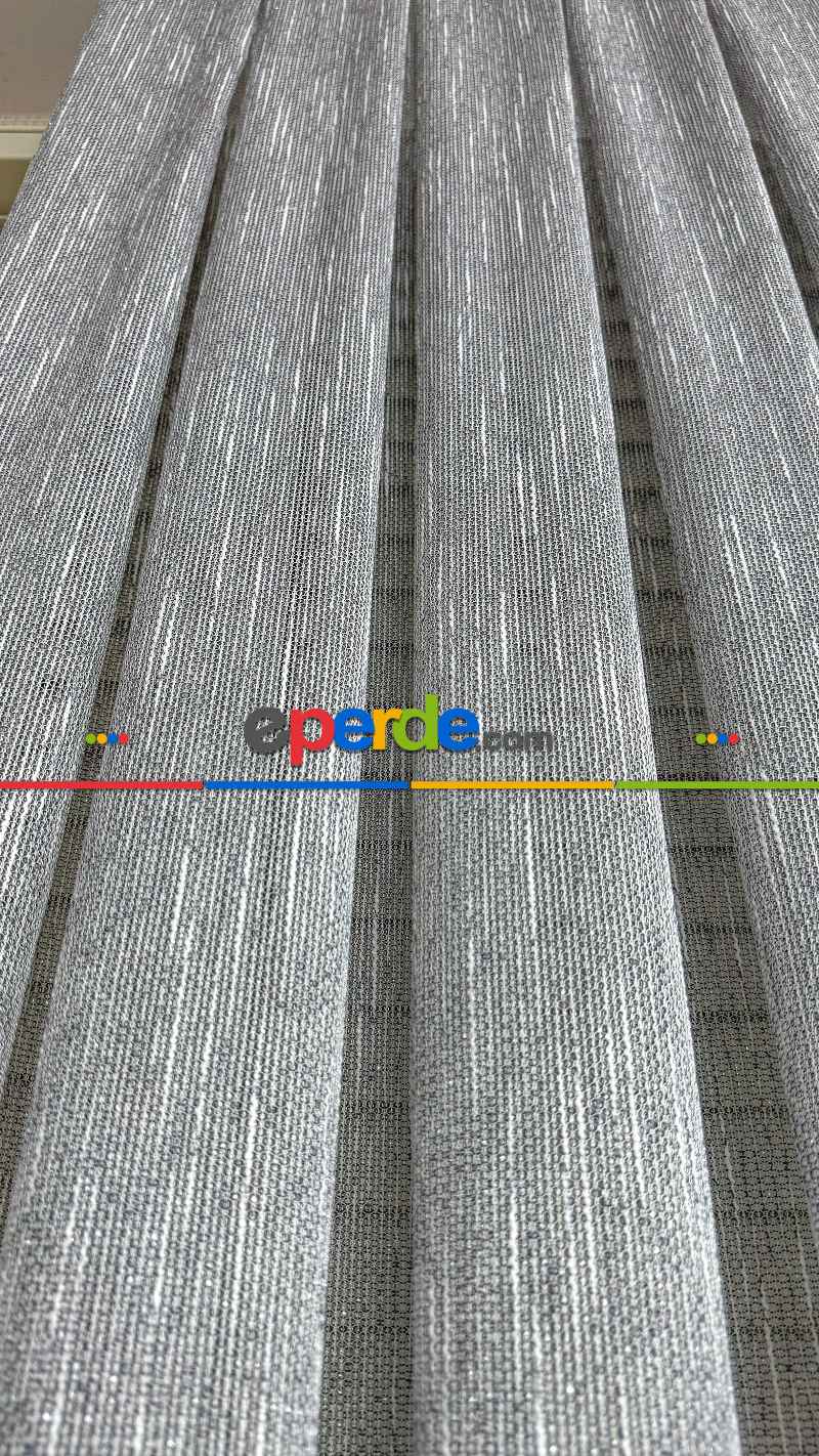 Mutfak Gri Şantuk Keten Tül Perde - Hafif Gümüş Simli - Ağır Gramajlı Premium