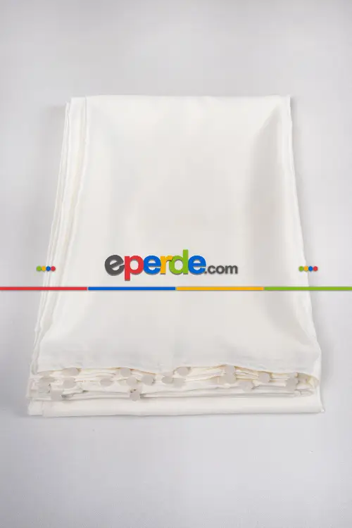 1.kalite Gramajlı Ekru Saten Güneşlik Perde