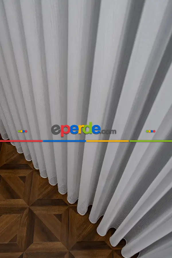 Ekru Kar Tül Ütü İstemeyen Fantazi Tül - İtinalı Dikiş Garantisi - Kurşunlu Tül