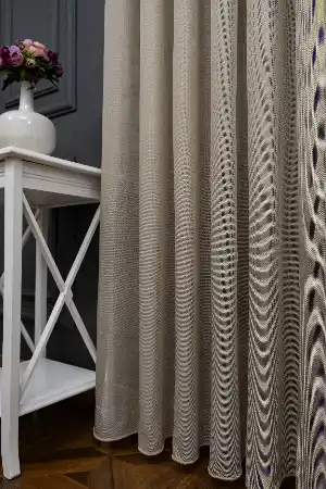 Yatak Odası - Vizon Renkli Kedi Tırmalamalarına Dayanaklı Tül Perde