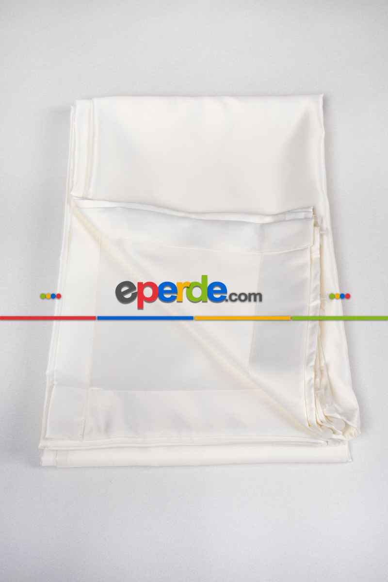 1.kalite Gramajlı Ekru Saten Güneşlik Perde