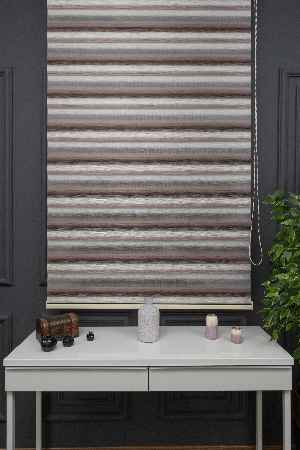 Zebra Perde - Degrade Renk Geçişli Kırık Pileli Zebra Perde