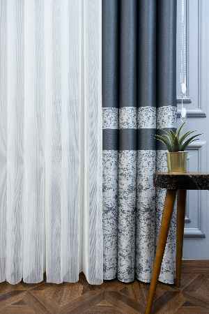 Lens Akıllı Dikey Tül Perde-11- Antrasit