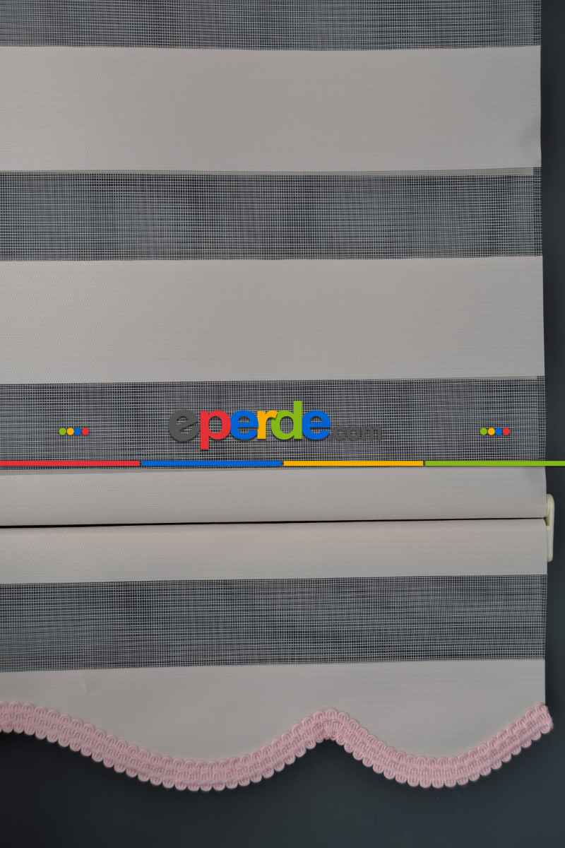 Halim Perdesan Ba-06 Pudra Renk Etekli Veya Eteksiz Zebra Stor Perde