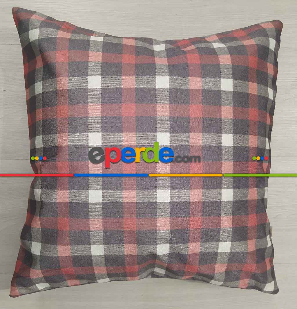 İç Dolgulu Ekose Kırlent-  Çok Renkli 2