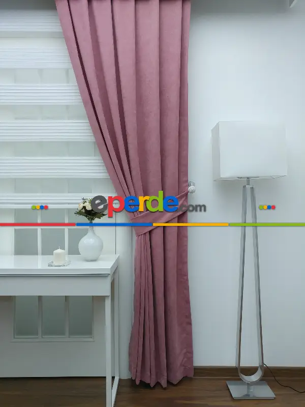 Pembe - Düz Fon Perde- Pembe