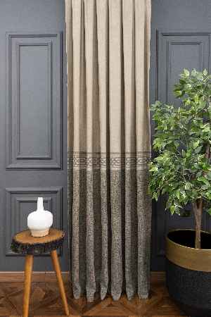 Desenli Pano Fon Perde