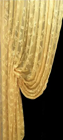 Hardal Koyu Sarı Renk Şal Desen Tasarım Yanki Kruvaze Tiyatro Modeleri