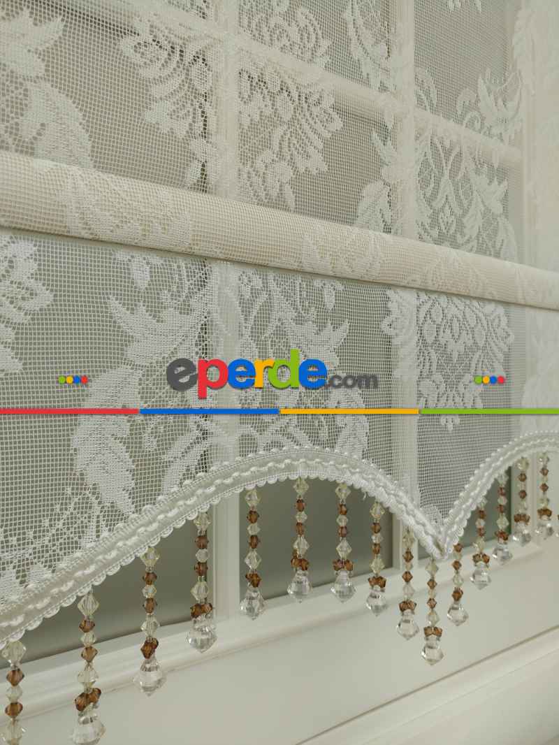 Yeni Sezon!! Çiftli Sistem Tül Ve Stor Perde- Ekru