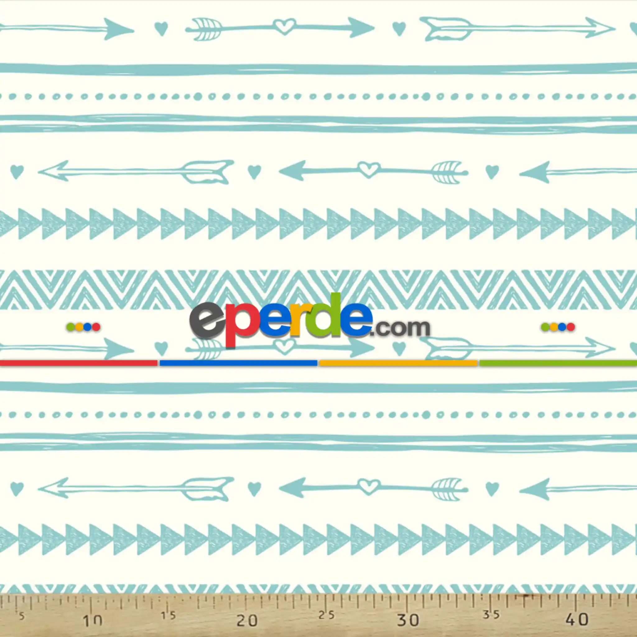 Popart Desenli Fon Perde Evm353-1 Kumaşı Kalındır Duck Bezi Değildir- Mavi-Beyaz