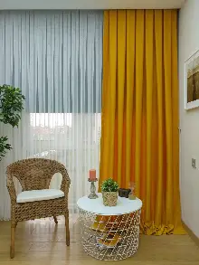 Soft Hardal Fon Perde (180)- Hardal Sarısı